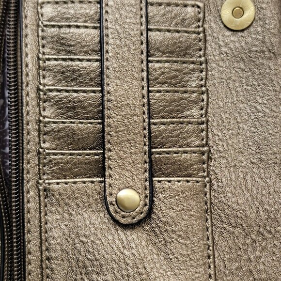 NWT Joy Susan Metallic Gold Crossbody Wristlet Wallet - Picture 7 of 13